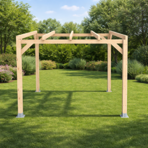 Pérgola Laminada 3x3: Estructura Natural, Resistente y Perfecta para Cualquier Jardín