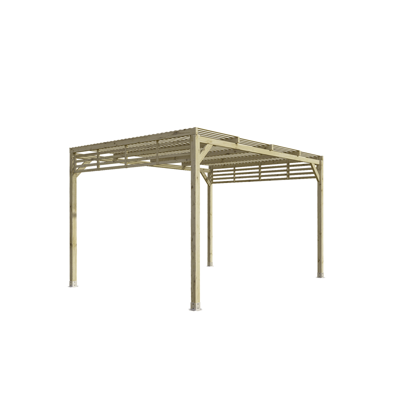 Pérgola Maciza 4x3 “Luz y Sombra”: Equilibrio entre Diseño, Ventilación y Elegancia Natural - Imagen 2