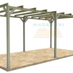 Pérgola de Madera Maciza 5x3