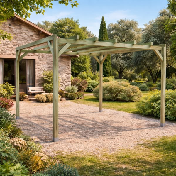 13038fc3809f50403898ca29a7a7696e Pérgola de Madera Maciza 4x4 - Imagen 1