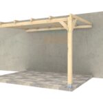 Pérgola madera 4x4 Anexada