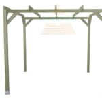 Pérgola de Madera Maciza 3x3