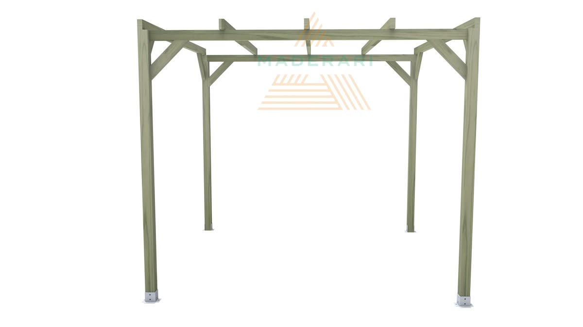 352c7ba3a8018c731c17d6623f12ca8c Pérgola de Madera Maciza 3x3 - Imagen 1