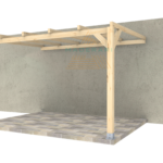 Pérgola Laminada 4x3 Anexada