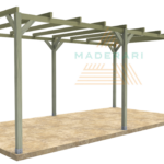 Pérgola de Madera Maciza 5x3
