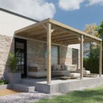 Pérgola madera 5x3 Anexada