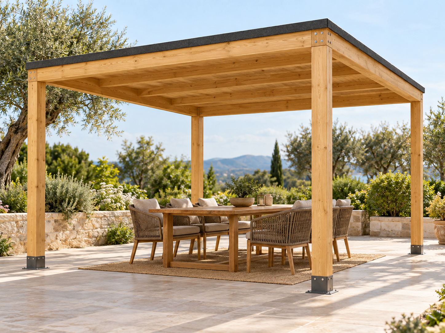 Pérgola madera 4x3 Techada Pérgola madera 4x3 Techada - Imagen 1