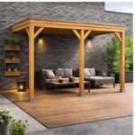 Pérgola madera laminada 6x3 Techada Anexada - Imagen 2