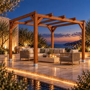 Pérgola madera 3×3