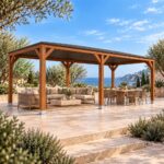 Pérgola madera 5x3 Techada