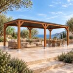 Pérgola madera 6x3 Techada