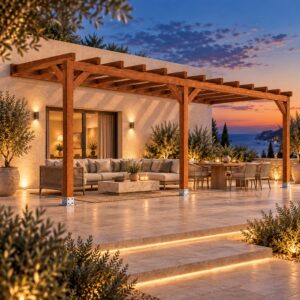 Pérgola madera 6×4 Anexada
