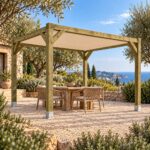 Pérgola Maciza 4x3 con Toldo Fijo