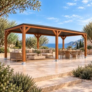Pérgola madera 6×4 Techada